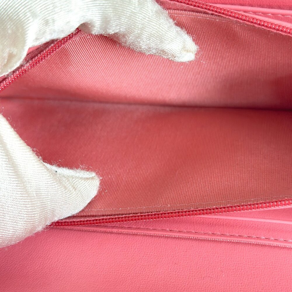 Chanel Classic Flap Wallet Pink Leather - Picture 15 of 16